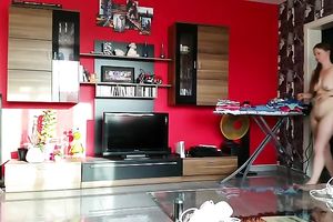 My girlfriend likes walking stripped around the abode