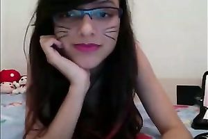 Sexy livecam brunette hair played and showed me her hawt boobies