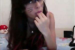 Sexy livecam brunette hair played and showed me her hawt boobies