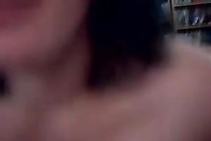 Saucy dilettante bitch rubbing my schlong betwixt her natural billibongs