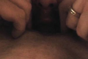 Chubby white vagina licked filmed during the time that that guy was munching bald vulva