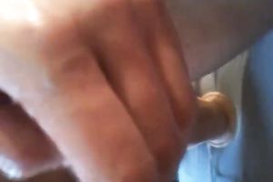 Wife can not stop jumping on massive sextoy right in front of me