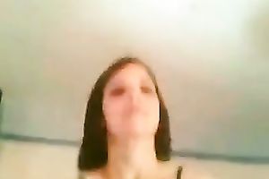 Adorable legal age teenager with skinny hawt body playing with her muff on cam