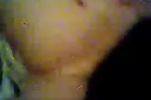 Slutty and slender Indonesian legal age teenager with curly stuff