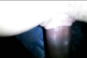 I love when my boyfriend drives his dark wang into my constricted cum-hole