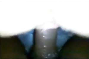 I love when my boyfriend drives his dark wang into my constricted cum-hole