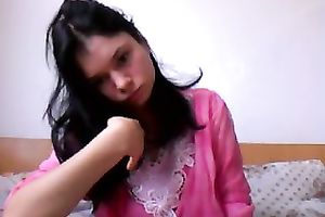 All naked and breasty dark brown used a sex toy for her fine pleasing masturbation