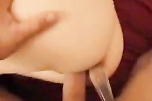 My buddy banged his wicked GF's cum-hole during the time that that babe screwed asshole with toy