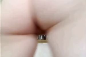 Charming ginger head eighteen yo honey showing her vagina closeup