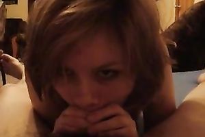 Brownhead hottie engulfing solid dick in non-professional POV movie
