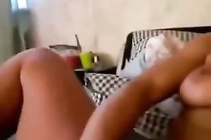 Magnetic brunette hair girlfriend filmed herself in nature's garb after shower