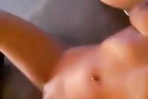 Magnetic brunette hair girlfriend filmed herself in nature's garb after shower
