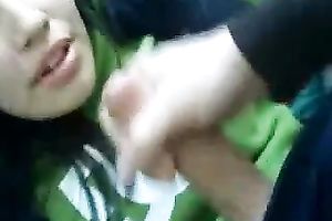 Cute Asian brunette hair chick had no thing against immodest facial