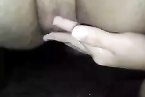 Playing with my bald punani in non-professional closeup clip