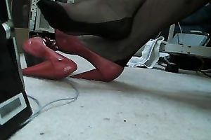 My slutwife looks very tempting wearing her high heel shoes