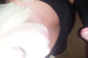 Dirty older floozy sucking 2 hard cocks balls unfathomable on a party