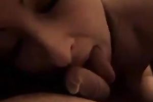 Nice miniature fellatio from my golden-haired youthful girlfriend