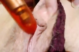 The most good non-professional sextoy masturbation workout with aged hotwife