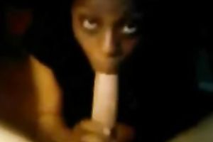 Torrid swarthy playgirl wanted to engulf my buddy's bewitching lengthy white rod