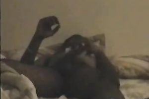 Curvy black skin Desi honey polishes and cleans up jock in her face hole