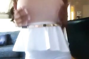 Homemade solo with me teasing with my terrific fake boobies