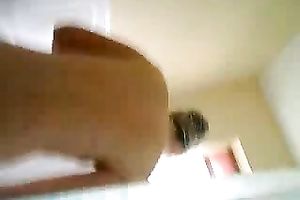 Splendid non-professional black cock sluts is shy to show me her large arse in shower