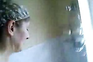 Splendid non-professional black cock sluts is shy to show me her large arse in shower