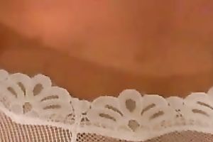 The seductive cute white panties of a legal age teenager playgirl filmed on web camera