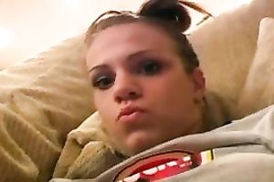 The seductive cute white panties of a legal age teenager playgirl filmed on web camera