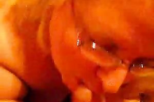 Mature blond neighbour munching on my penis like a hungry floozy