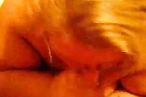 Mature blond neighbour munching on my penis like a hungry floozy