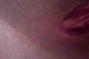 Closeup - diddling my wife's pink creamy bawdy cleft with large sex toy