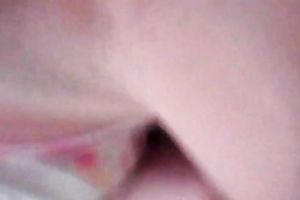 Closeup - diddling my wife's pink creamy bawdy cleft with large sex toy