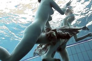 Aesthetic beauty of an underwater erotic movie with 2 legal age teenagers