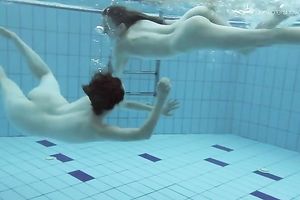 Aesthetic beauty of an underwater erotic movie with 2 legal age teenagers