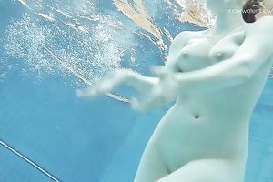 Aesthetic beauty of an underwater erotic movie with 2 legal age teenagers