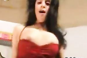 Raven haired Indian BBC slut does her yoga exercises taut yoga panties
