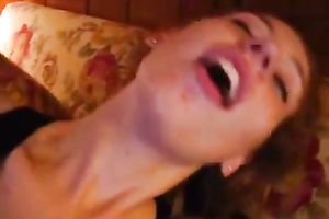 Charming redhead GF of mine is pro in engulfing my rock hard weenie