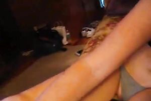 Charming redhead GF of mine is pro in engulfing my rock hard weenie