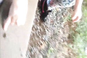 Bitchie lascivious amateur nympho sucked my friend's dick in the park