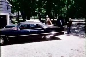 Elegant brunette hair honey acquires tempted by moustached man