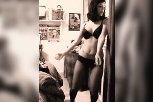 Here is large wazoo busty brunette legal age teenager on amateur movie