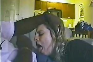 Blondie goes wild and dirty engulfing my large dark penis