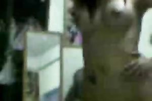 Homemade movie scene of my curvy Indian girlfriend stripteasing