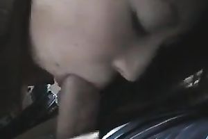 Japanese cute black haired Married slut gave astounding oral pleasure late in the evening