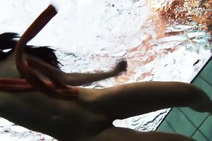 Skinny white Russian legal age teenager honey is willing to expose herself