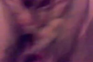 My vehement husband entertains herself by fucking her cookie with a toy