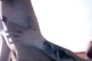 Raven haired wifey of my buddy knows how to engulf his knob perfectly well