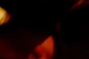 My marvelous dark brown GF engulfing and riding my hard shlong