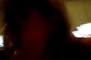 My marvelous dark brown GF engulfing and riding my hard shlong